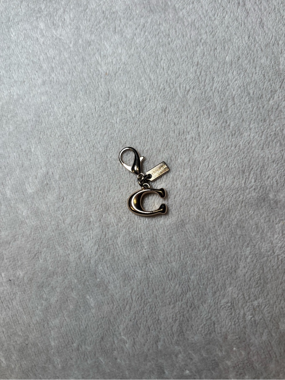 Coach Silver 'C' Logo Charm Keychain - Picture 2 of 3